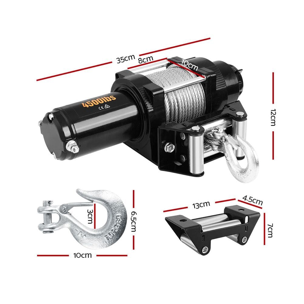 Giantz Auto Accessories > Auto Accessories Others > Automotive Lifts & Hoists Giantz 4WD Electric Car Winch 4500LBS/2041KG