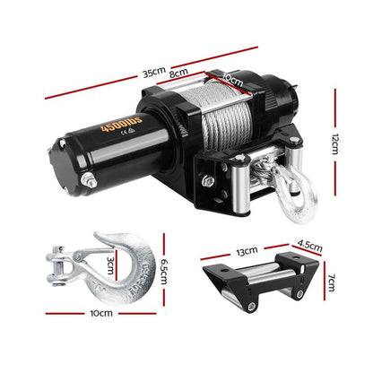 Giantz Auto Accessories > Auto Accessories Others > Automotive Lifts & Hoists Giantz 4WD Electric Car Winch 4500LBS/2041KG