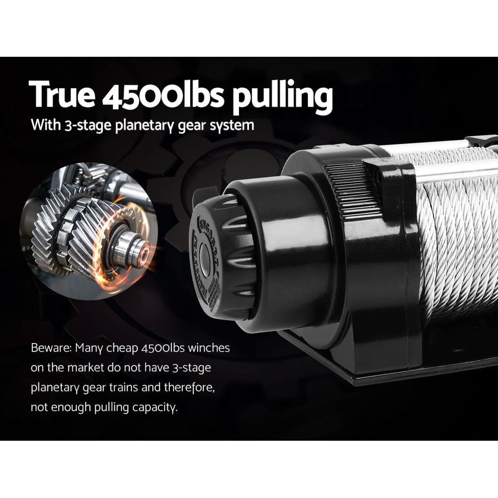 Giantz Auto Accessories > Auto Accessories Others > Automotive Lifts & Hoists Giantz 4WD Electric Car Winch 4500LBS/2041KG