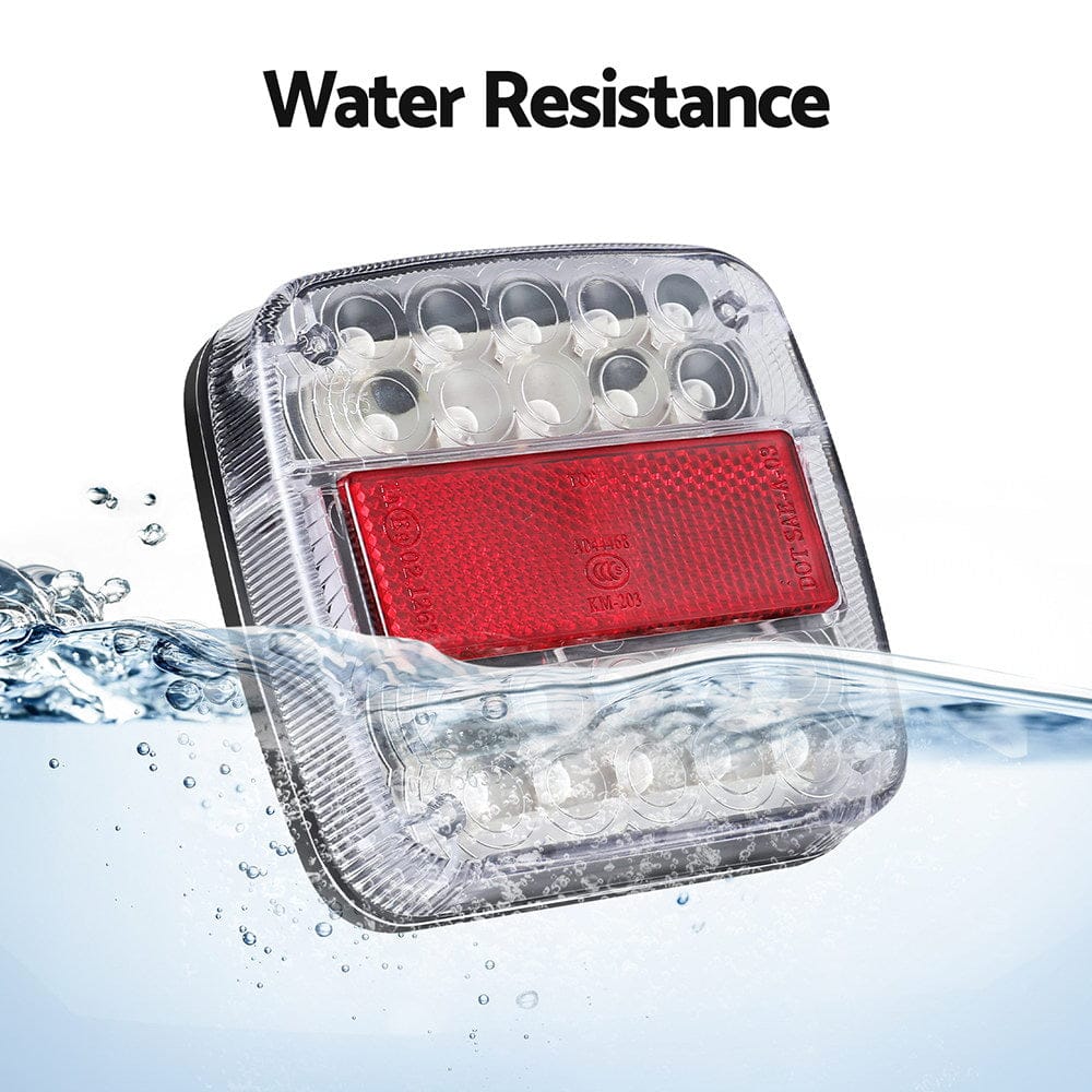 Giantz Auto Accessories > Auto Accessories Others > Automotive Lights Giantz Pair 26 LED Tail Lights Stop Reverse Indicator 12V Ute Trailer Truck