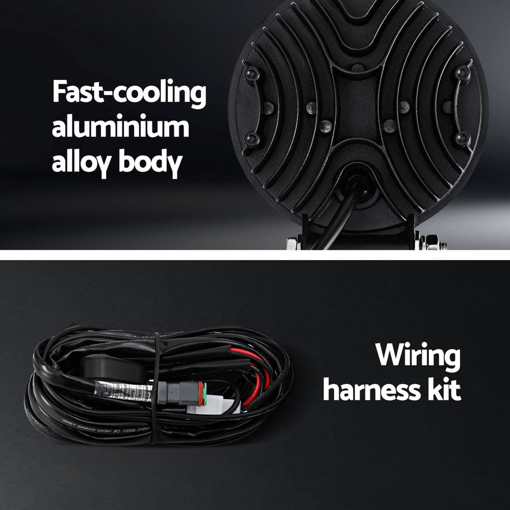 Giantz Auto Accessories > Auto Accessories Others > Automotive Lights Giantz Pair LED Driving Lights 4.5 Inch Flood Spot Lights Car Truck SUV 12V 24V