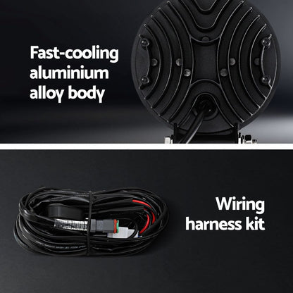 Giantz Auto Accessories > Auto Accessories Others > Automotive Lights Giantz Pair LED Driving Lights 4.5 Inch Flood Spot Lights Car Truck SUV 12V 24V