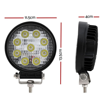 Giantz Auto Accessories > Auto Accessories Others > Automotive Lights Giantz Pair LED Driving Lights 4.5 Inch Flood Spot Lights Car Truck SUV 12V 24V