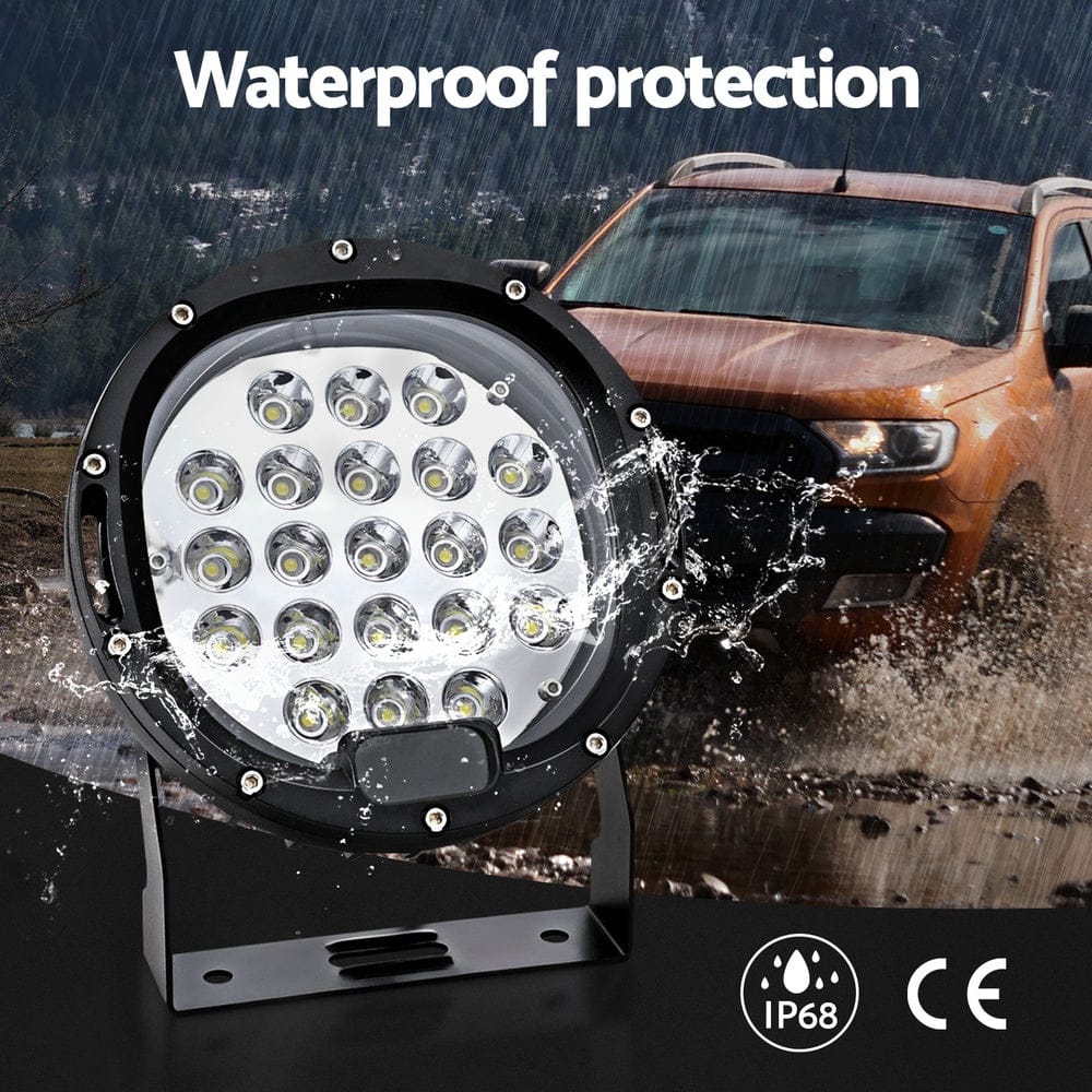 Giantz Auto Accessories > Auto Accessories Others > Automotive Lights Giantz Pair LED Driving Lights 7 Inch Flood Spot Lights Car Truck SUV 12V 24V