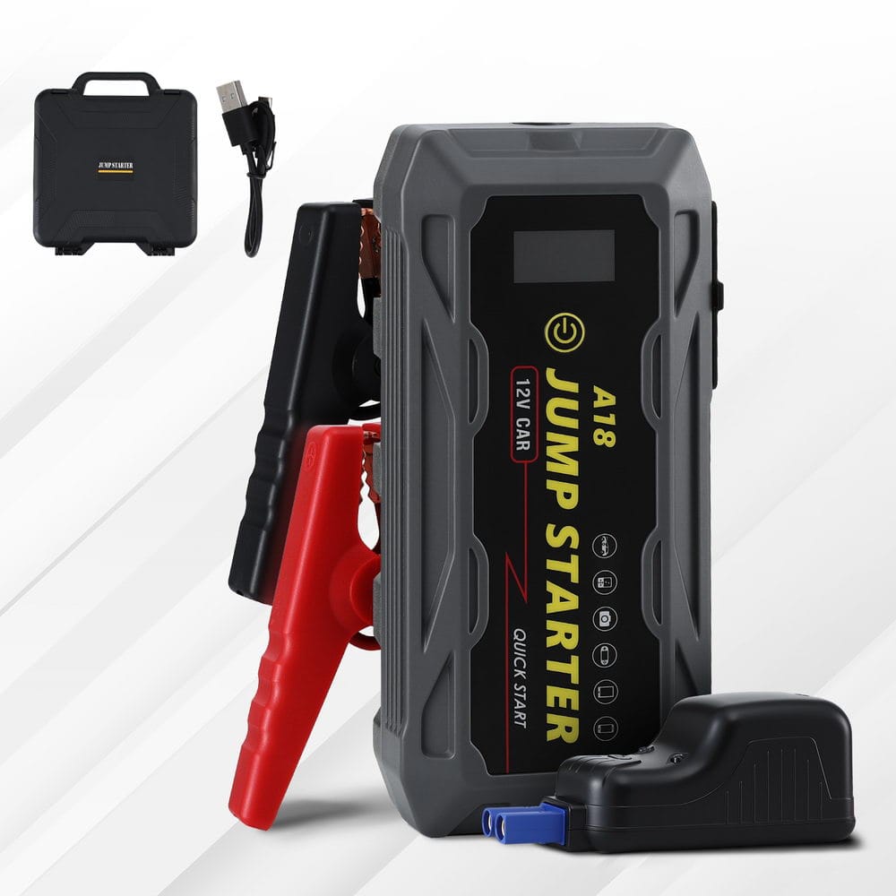 Giantz Electronics > Battery Chargers & Power > Power Banks & Chargers Giantz 2000A Portable Car Jump Starter 12V Lithium Battery Booster Pack Power Bank & Jumper Cables