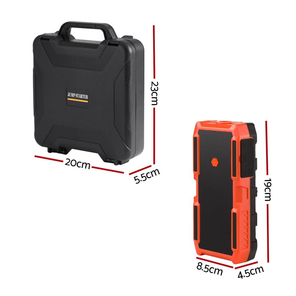 Giantz Electronics > Battery Chargers & Power > Power Banks & Chargers Giantz 3000A Portable Car Jump Starter 12V Lithium Battery Booster Pack Power Bank & Jumper Cables
