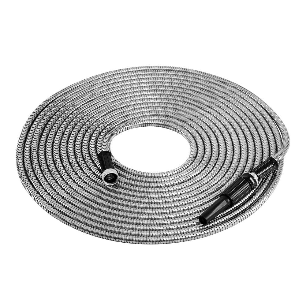 Giantz Home & Garden > Garden Tools > Garden Hoses Giantz Water Hose Stainless Steel 30M with Spray Nozzle