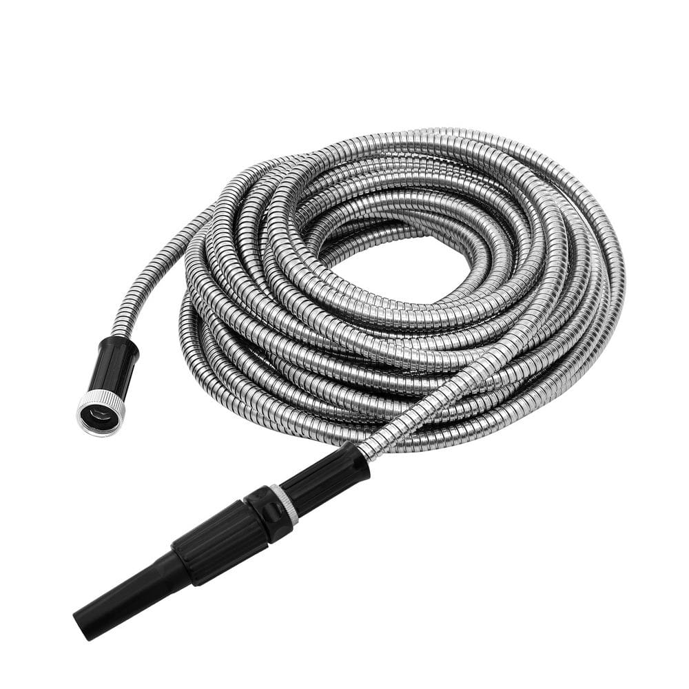 Giantz Home & Garden > Garden Tools > Garden Hoses Giantz Water Hose Stainless Steel 30M with Spray Nozzle
