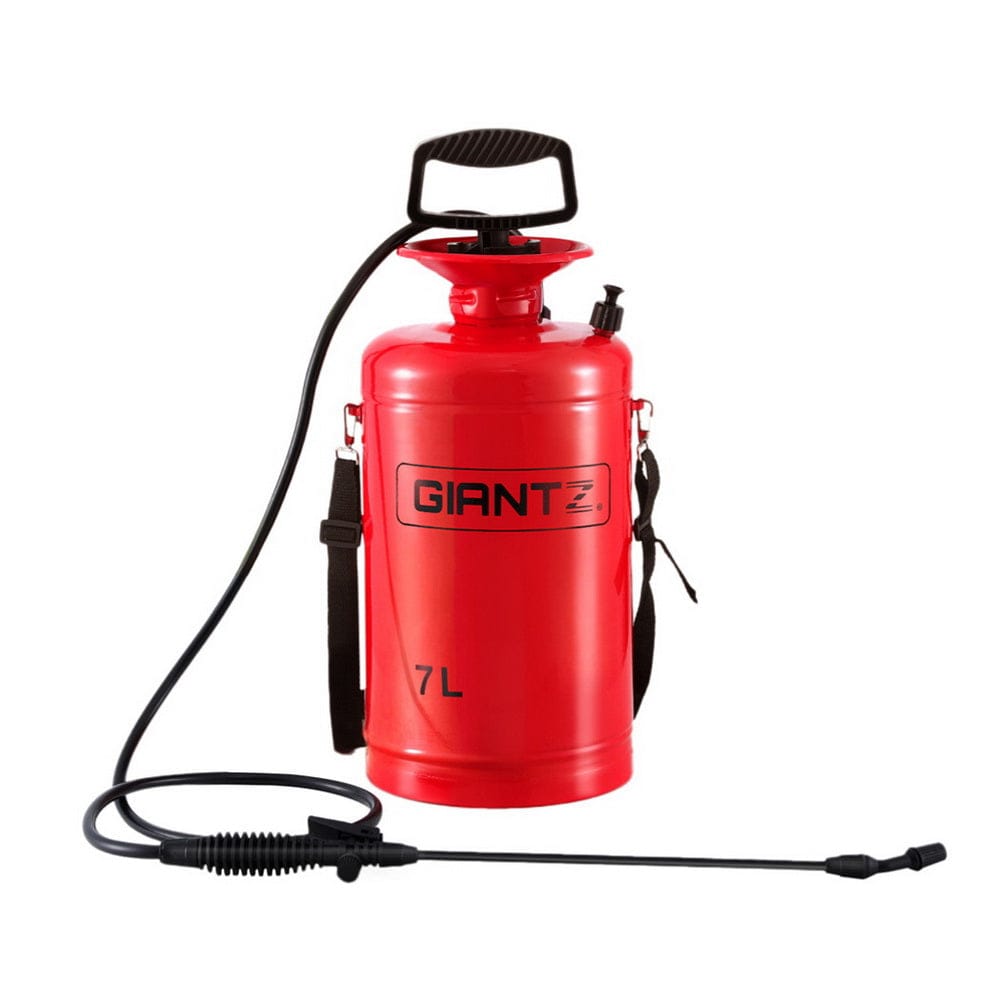 Giantz Home & Garden > Garden Tools > Gardening Accessories Giantz Weed Sprayer Pressure 7L Shoulder Pesticide Metal
