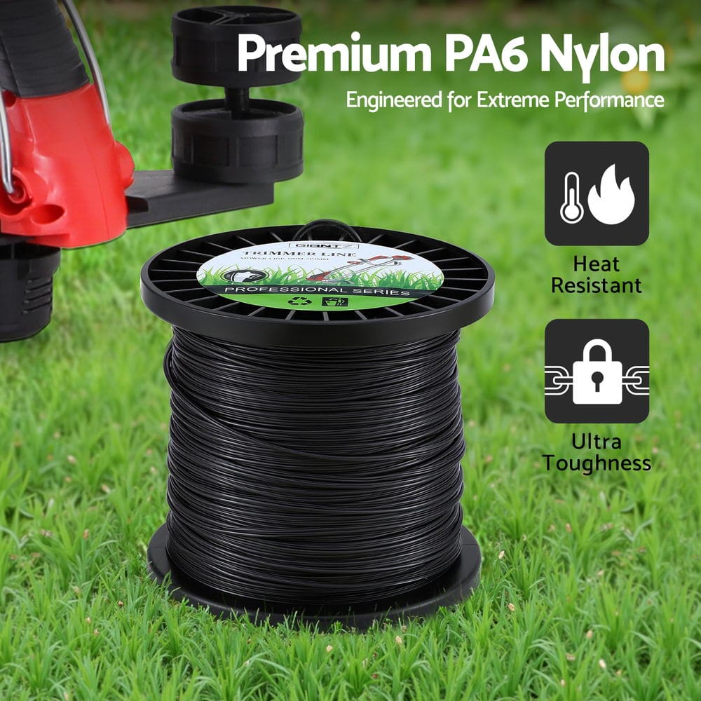 Giantz Home & Garden > Garden Tools > Gardening Tools Giantz 100M Whipper Snipper Trimmer Line 2.4mm Star Nylon String Cord Black