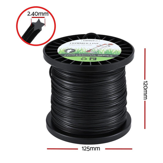 Giantz Home & Garden > Garden Tools > Gardening Tools Giantz 100M Whipper Snipper Trimmer Line 2.4mm Star Nylon String Cord Black