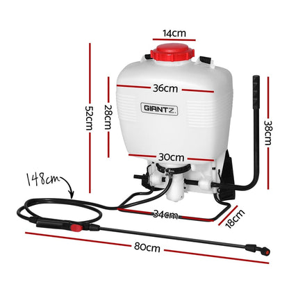 Giantz Home & Garden > Garden Tools > Herbicides Giantz Weed Sprayer 15L Knapsack Backpack Plastic
