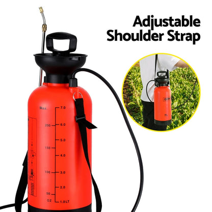 Giantz Home & Garden > Garden Tools > Herbicides Giantz Weed Sprayer Pressure 7L Shoulder Garden Spray