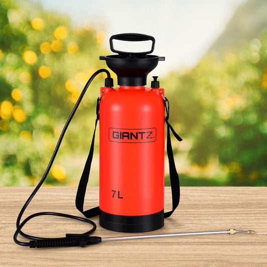 Giantz Home & Garden > Garden Tools > Herbicides Giantz Weed Sprayer Pressure 7L Shoulder Garden Spray