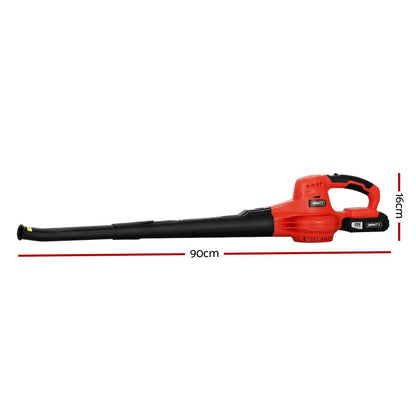 Giantz Home & Garden > Garden Tools > Leaf Blowers Giantz 20V Cordless Leaf Blower Garden Lithium Battery Electric Nozzles 2-Speed