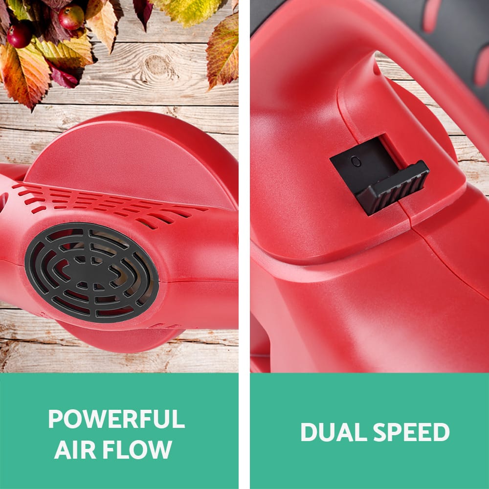 Giantz Home & Garden > Garden Tools > Leaf Blowers Giantz 20V Cordless Leaf Blower Garden Lithium Electric Battery Nozzles 2-Speed