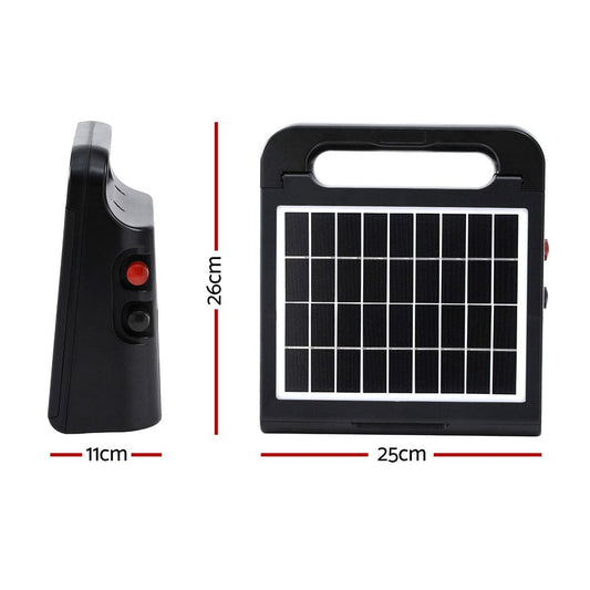 Giantz Home & Garden > Gate Openers > Fence & Gate Accessories Giantz 10km Electric Fence Energiser Solar Energizer Charger Farm Animal 0.3J
