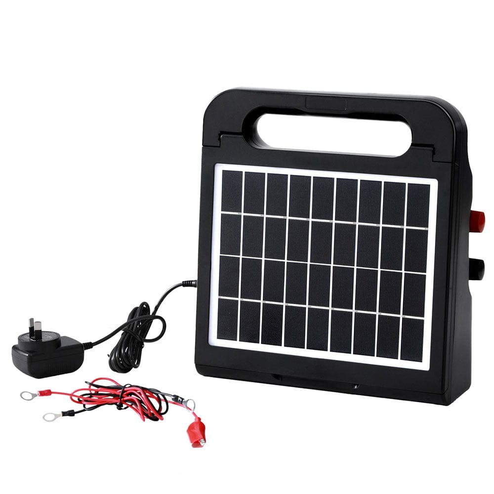 Giantz Home & Garden > Gate Openers > Fence & Gate Accessories Giantz 10km Electric Fence Energiser Solar Energizer Charger Farm Animal 0.3J