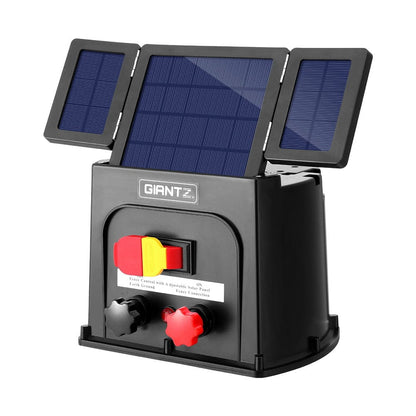 Giantz Home & Garden > Gate Openers > Fence & Gate Accessories Giantz 3km Electric Fence Energiser PET Solar Energizer 0.1J