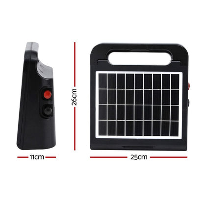 Giantz Home & Garden > Gate Openers > Fence & Gate Accessories Giantz 5km Electric Fence Energiser Solar Energizer Charger Farm Animal 0.15J