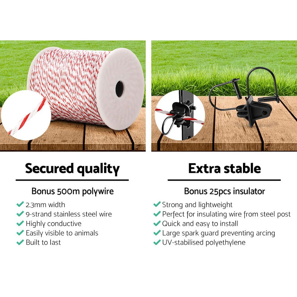 Giantz Home & Garden > Gate Openers > Fence & Gate Accessories Giantz Electric Fence Poly Wire 500M Insulator