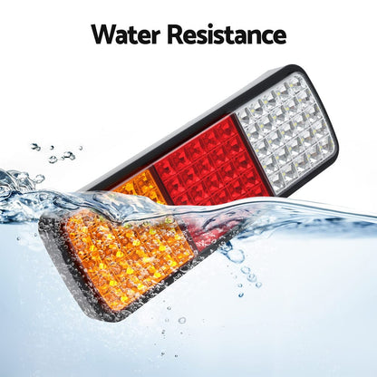 Giantz Outdoor Recreation > Boating > Boating Accessories Giantz Pair 75 LED Tail Lights Stop Reverse Indicator 12V Ute Trailer Caravan Truck Boat