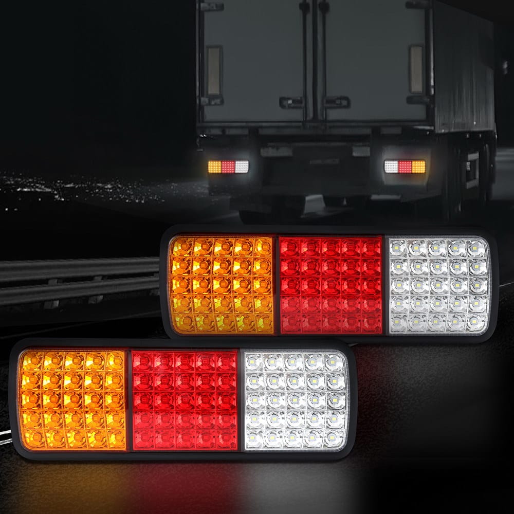 Giantz Outdoor Recreation > Boating > Boating Accessories Giantz Pair 75 LED Tail Lights Stop Reverse Indicator 12V Ute Trailer Caravan Truck Boat