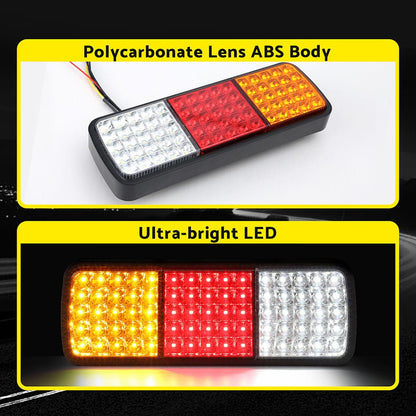 Giantz Outdoor Recreation > Boating > Boating Accessories Giantz Pair 75 LED Tail Lights Stop Reverse Indicator 12V Ute Trailer Caravan Truck Boat