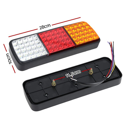 Giantz Outdoor Recreation > Boating > Boating Accessories Giantz Pair 75 LED Tail Lights Stop Reverse Indicator 12V Ute Trailer Caravan Truck Boat