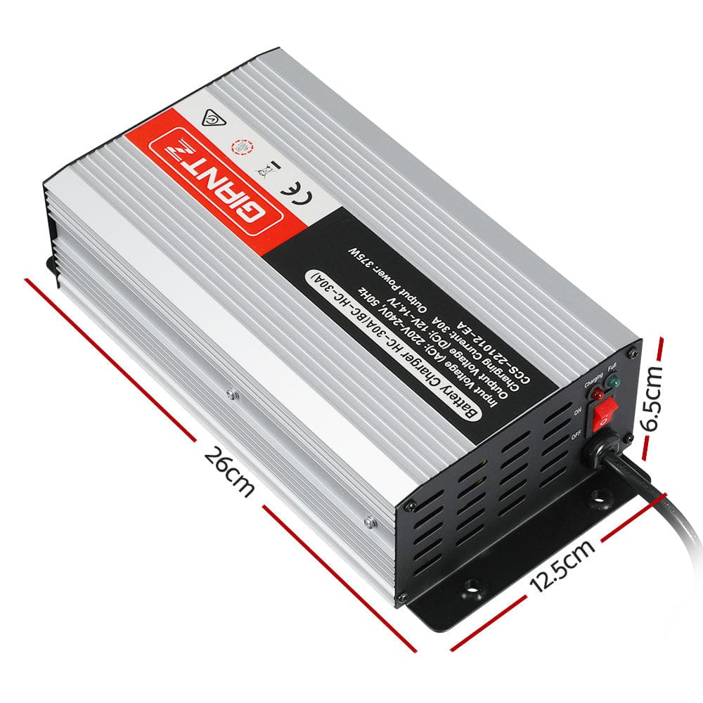 Giantz Outdoor Recreation > Camping > Batteries & Generators Giantz 12V 30A Car Battery Charger 30Amp ATV 4WD Boat Caravan
