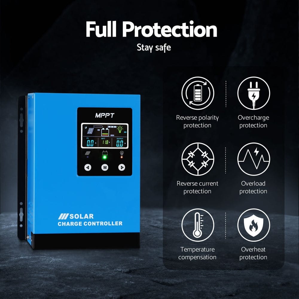 Giantz Outdoor Recreation > Camping > Batteries & Generators Giantz 60A MPPT Solar Charge Controller Auto 12V/24V/36V/48V Battery Regulator