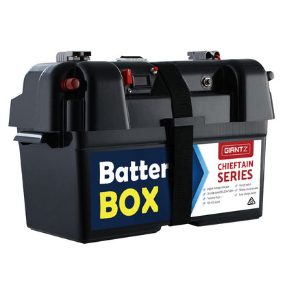 Giantz Outdoor Recreation > Camping > Batteries & Generators Giantz AGM Battery Box 12v Large Deep Cycle Box Portable Solar Caravan Camping