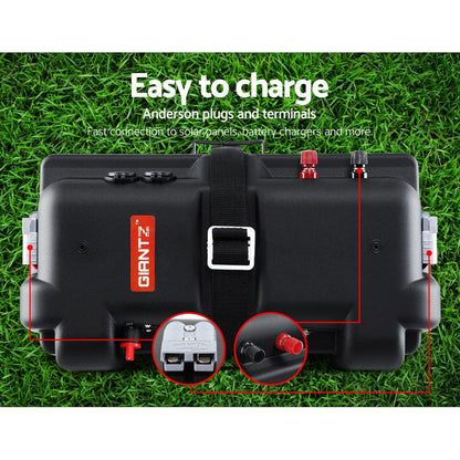 Giantz Outdoor Recreation > Camping > Batteries & Generators Giantz AGM Battery Box 12v XL Deep Cycle Portable Solar Caravan Camping