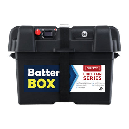Giantz Outdoor Recreation > Camping > Batteries & Generators Giantz AGM Battery Box 12v XL Deep Cycle Portable Solar Caravan Camping