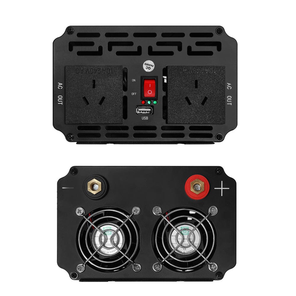 Giantz Outdoor Recreation > Camping > Batteries & Generators Giantz Power Inverter 1000W or 2000W Pure Sine Wave 12V-240V Camping Boat Caravan