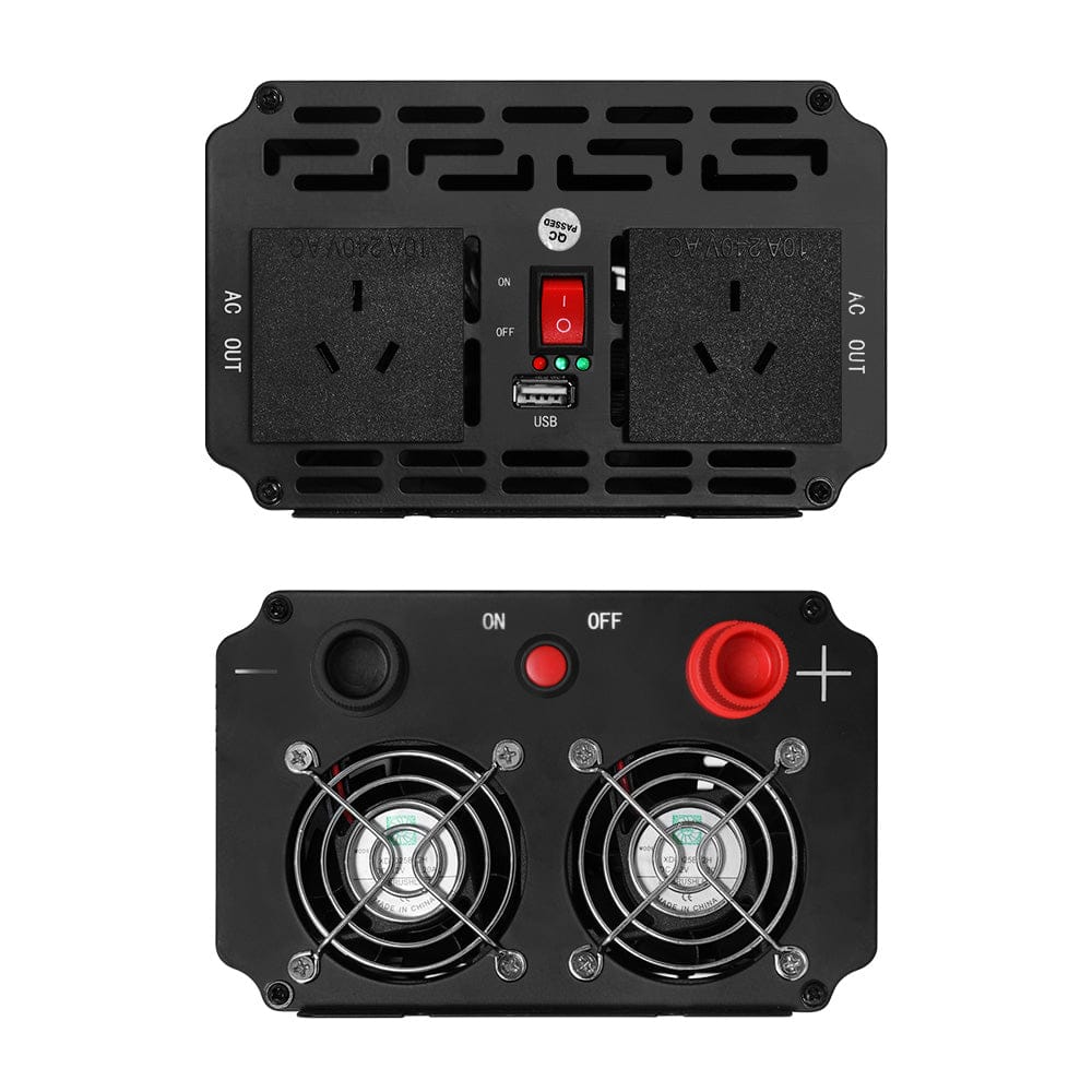 Giantz Outdoor Recreation > Camping > Batteries & Generators Giantz Power Inverter 2000W or 4000W Pure Sine Wave 12V-240V Camping Boat Caravan