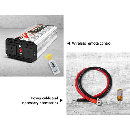 Giantz Outdoor Recreation > Camping > Batteries & Generators Giantz Power Inverter 2000W or 4000W Pure Sine Wave 12V-240V Camping Boat Caravan