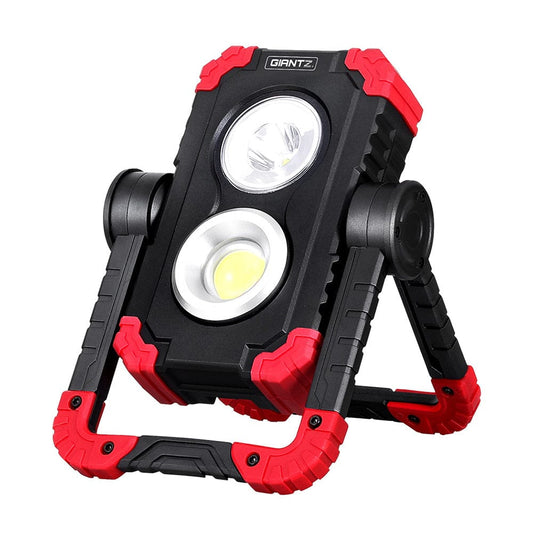 Giantz Outdoor Recreation > Camping > Camping Lights & Lanterns Giantz Work Light Rechargeable Torch USB Cordless LED Lamp Rotation Folding