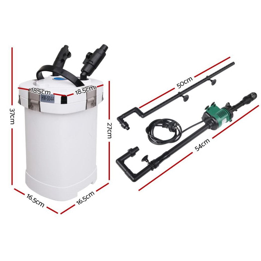 Giantz Pet Care > Aquarium > Aquarium Filters & Pumps Giantz Aquarium Filter Fish Tank External Canister Water Pump 1250L/H