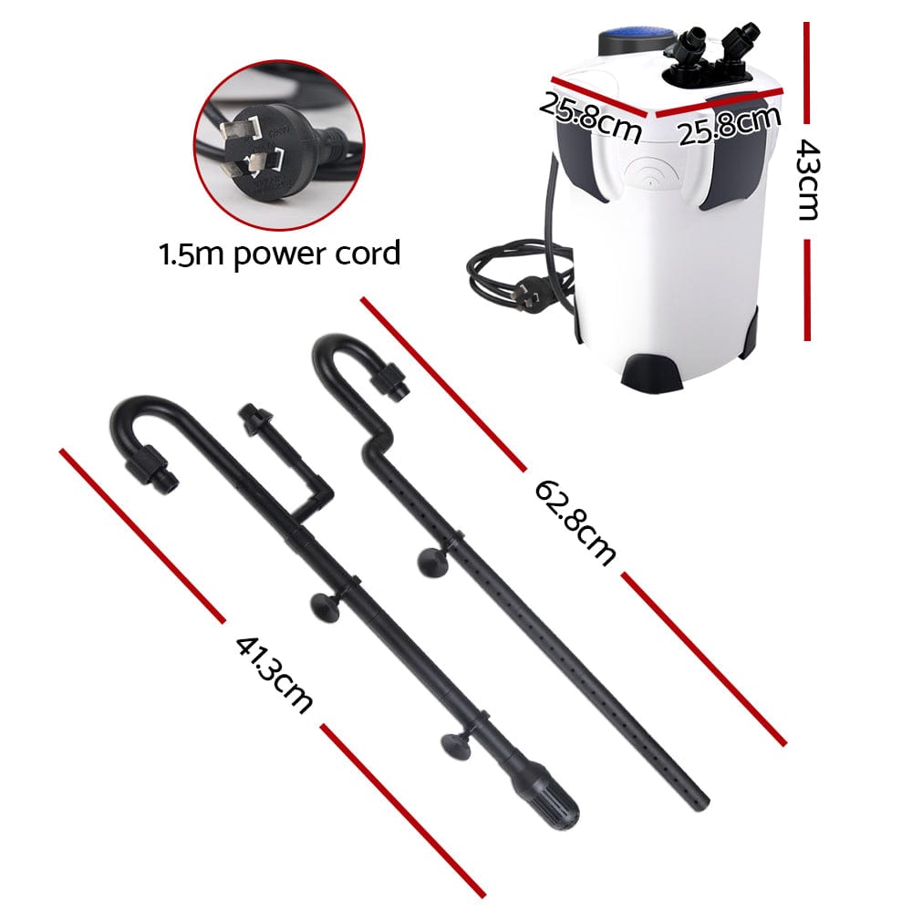 Giantz Pet Care > Aquarium > Aquarium Filters & Pumps Giantz Aquarium Filter Fish Tank External Canister Water Pump 1850L/H