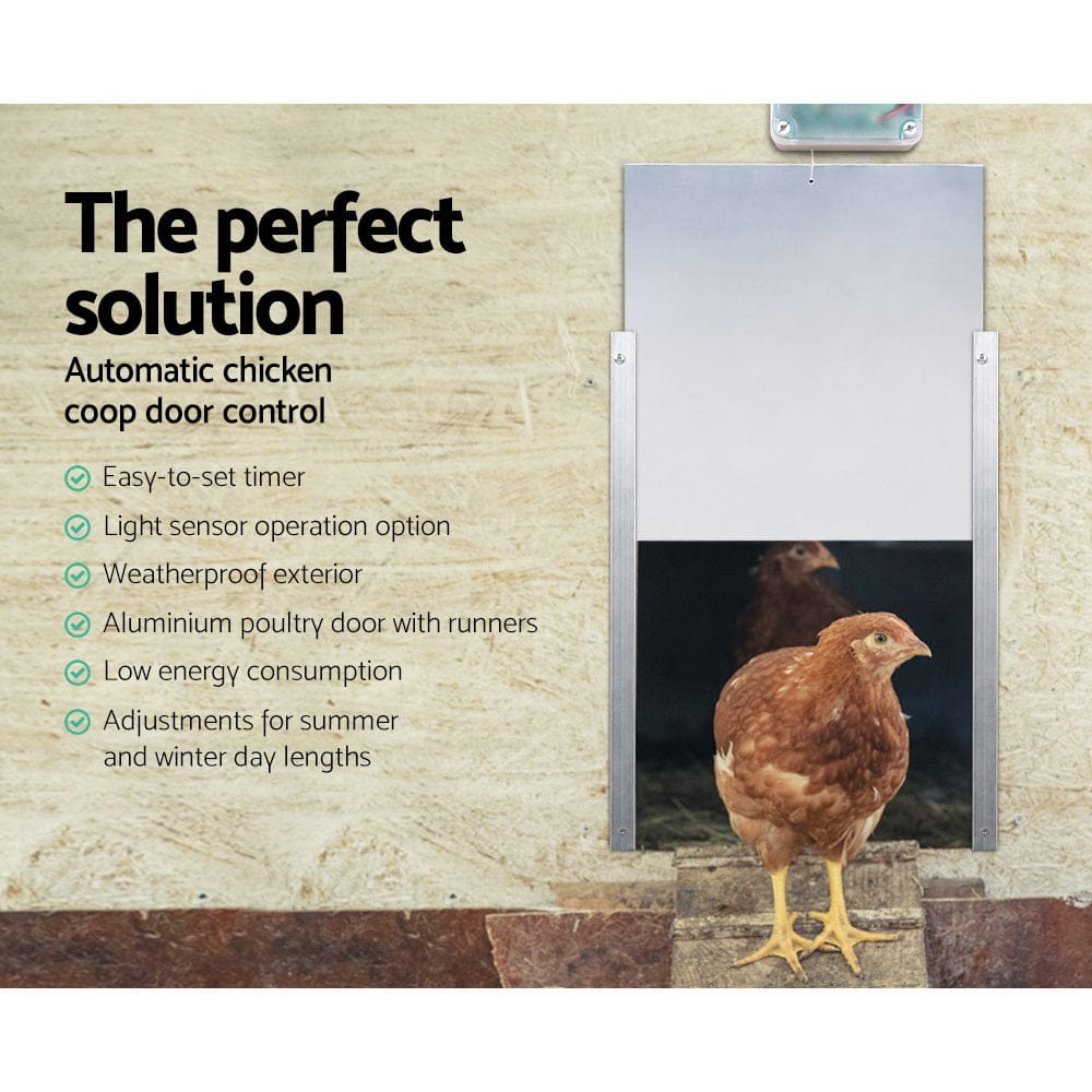 Giantz Pet Care > Farm Supplies > Farm Equipment Giantz Automatic Chicken Coop Door Opener