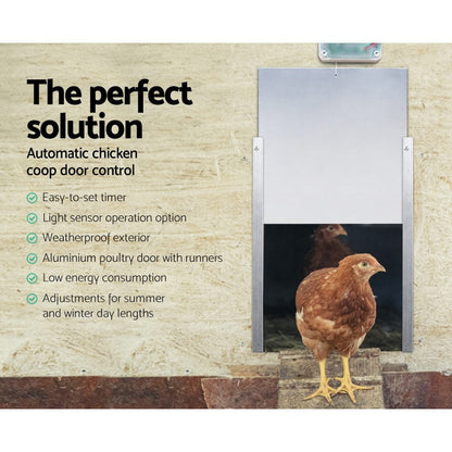 Giantz Pet Care > Farm Supplies > Farm Equipment Giantz Automatic Chicken Coop Door Opener