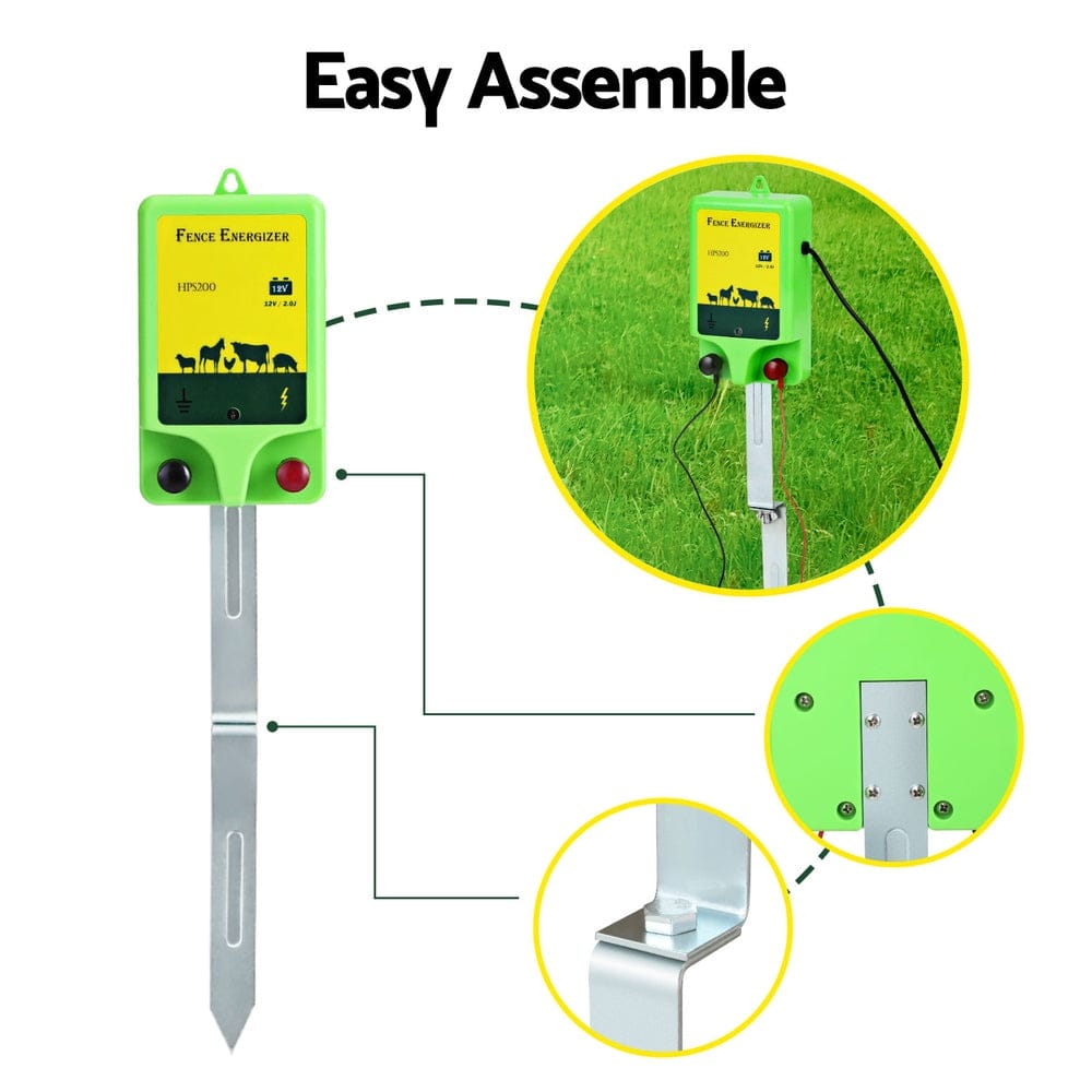 Giantz Pet Care > Farm Supplies > Fencing Giantz 18km Electric Fence Energiser 1.56J
