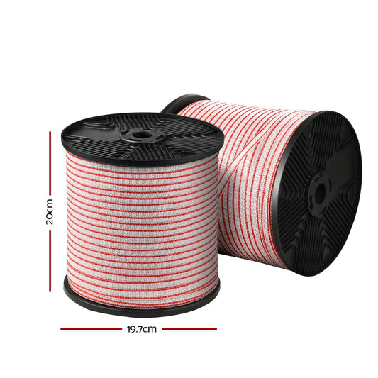 Giantz Pet Care > Farm Supplies > Fencing Giantz Electric Fence Poly Tape 400M Insulator