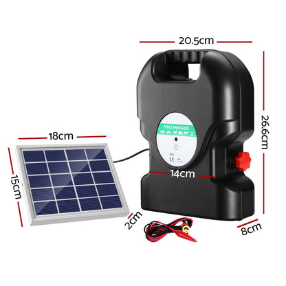 Giantz Pet Care > Farm Supplies > Fencing Giantz Fence Energiser 20KM Solar Powered 1.2J Electric