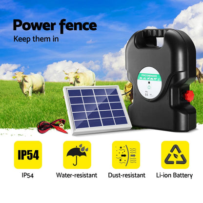 Giantz Pet Care > Farm Supplies > Fencing Giantz Fence Energiser 20KM Solar Powered 1.2J Electric