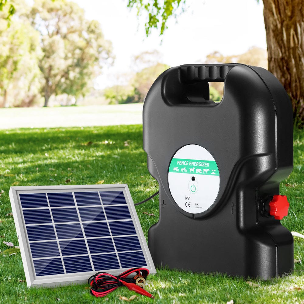 Giantz Pet Care > Farm Supplies > Fencing Giantz Fence Energiser 20KM Solar Powered 1.2J Electric