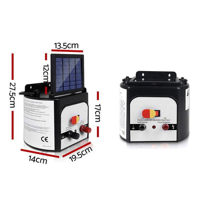 Giantz Pet Care > Farm Supplies > Fencing Giantz Fence Energiser 8KM Solar Powered 0.3J Electric Fencing Charger