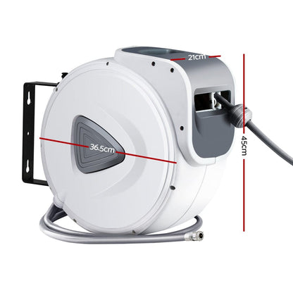 Giantz Tools > Air Compressor > Air Compressors Accessories Giantz Air Hose Reel 10m Retractable Rewind Swivel Wall Mount Compressor Garage