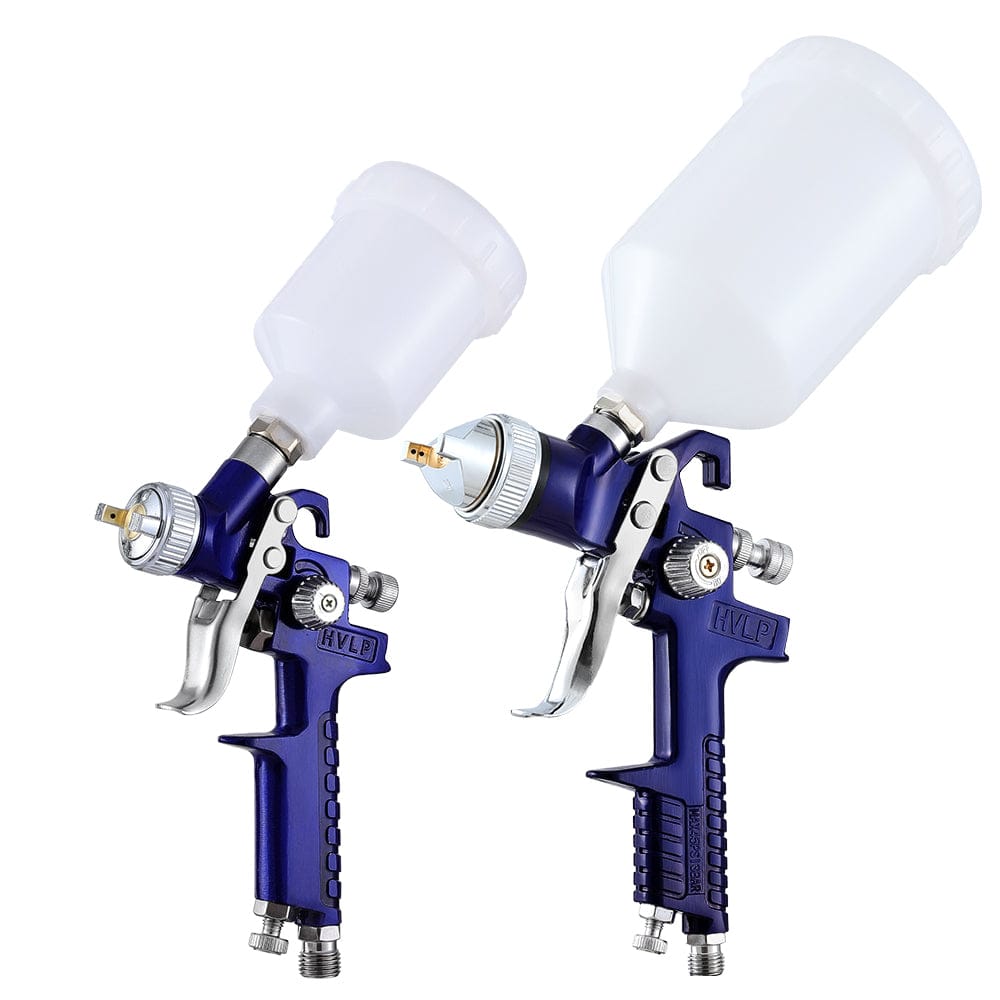 Giantz Tools > Air Compressor > Air Compressors Giantz 2PC HVLP Spray Gun Paint Gun Gravity Feed 0.8mm 1.4,mm Nozzles Included